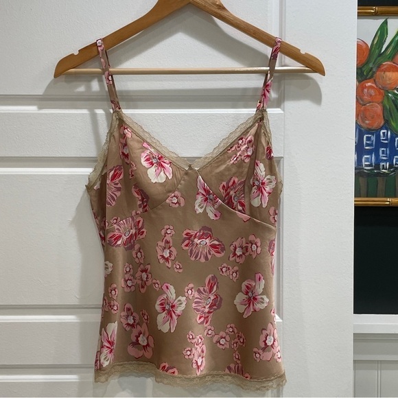 Express Silk Camisole Floral Lace Pink - Picture 1 of 9